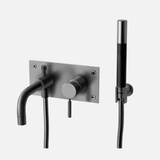 Tapwell Tapwell BOX026 Brusearmatur og karbatteri til indbygning - brushed black chrome