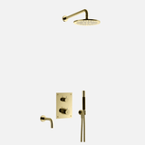 Tapwell Tapwell BOX7368 ED2 indbygnings kar- og brusesæt - honey gold