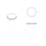 Toni Copenhagen Tilbehør Toni Copenhagen knage flad (2stk.) – messing