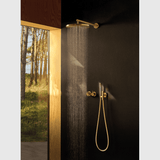 VOLA Bruser til indbygning VOLA 2473-061 et-grebsblander med hoved- og håndbruser samt 3-huls plade