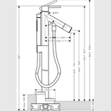 AXOR Kararmatur Axor Starck 1-grebs karsøjle til gulvmontering - komplet med indmuringsdel