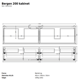 Copenhagen Bath Badeværelsesmøbler Copenhagen Bath Bergen 200 kabinet