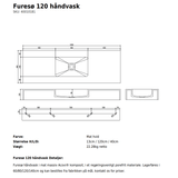 Copenhagen Bath Håndvaske Copenhagen Bath Furesø 120 håndvask