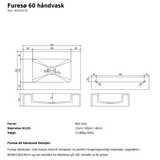 Copenhagen Bath Håndvaske Copenhagen Bath Furesø 60 håndvask
