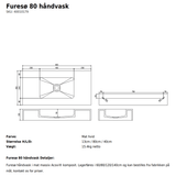 Copenhagen Bath Håndvaske Copenhagen Bath Furesø 80 håndvask