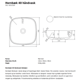 Copenhagen Bath Håndvaske Copenhagen Bath Hornbæk 40 håndvask