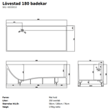 Copenhagen Bath Badekar Copenhagen Bath Løvestad 180 badekar