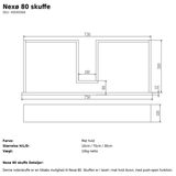 Copenhagen Bath Badeværelsesmøbler Copenhagen Bath Nexø 80 inderskuffe