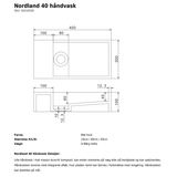 Copenhagen Bath Håndvaske Copenhagen Bath Nordland 40 håndvask