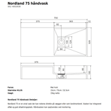 Copenhagen Bath Håndvaske Copenhagen Bath Nordland 75 håndvask - På lager igen til december!