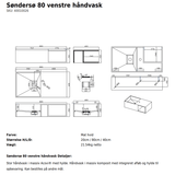 Copenhagen Bath Håndvaske Copenhagen Bath Søndersø 80 håndvask, venstre