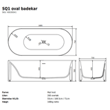 Copenhagen Bath Badekar Copenhagen Bath SQ1 169,5 oval badekar