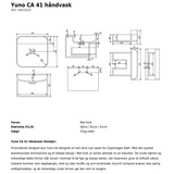 Copenhagen Bath Håndvaske Copenhagen Bath Yuno CA 41 - mat hvid