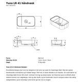 Copenhagen Bath Håndvaske Copenhagen Bath Yuno LR 41 - mat hvid