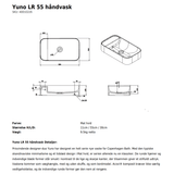 Copenhagen Bath Håndvaske Copenhagen Bath Yuno LR 55 - mat hvid