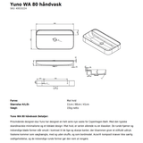 Copenhagen Bath Håndvaske Copenhagen Bath Yuno WA 80 - mat hvid