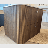 Customized Badeværelsesmøbler Snedkermøbel by Skjødt Snedkeri - Lamel 102x47,5x54cm / 2 skuffer - inkl Corian håndvask