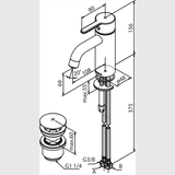 Damixa Håndvaskarmatur Damixa Silhouet håndvaskarmatur m/ bundventil, small - krom