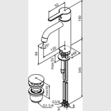 Damixa Håndvaskarmatur Damixa Silhouet håndvaskarmatur, medium - krom