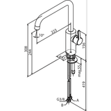 Damixa Køkkenarmatur Damixa Silhouet køkkenarmatur - børstet kobber