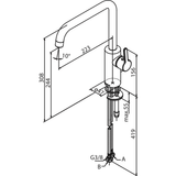 Damixa Køkkenarmatur Damixa Silhouet køkkenarmatur - børstet messing