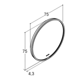 Dansani Spejle Dansani Rundt Moon spejl med ramme og lys