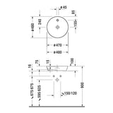 Duravit Håndvaske Duravit Cape Cod håndvask porcelæn med wondergliss 48 cm