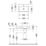 Duravit Håndvaske Duravit DuraSquare håndvask uden overløb