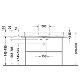 Duravit Håndvaske Duravit DuraSquare håndvask uden overløb og hanehul 100x47cm