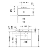 Duravit Badeværelsesmøbler Duravit Durasquare metalkonsol 66,5 cm - mat sort