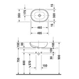 Duravit Håndvaske Duravit Foster håndvask med wondergliss 49,5x35cm