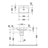 Duravit Håndvaske Duravit Happy D.2 håndvask porcelæn 50x36cm