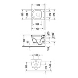 Duravit Toilet Duravit ME by Starck Hængeskål 37x48cm