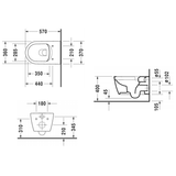 Duravit Toilet Duravit ME by Starck Hængeskål 37x57cm