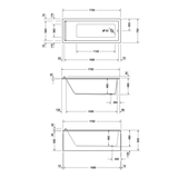 Duravit Badekar Duravit Starck badekar med overløb 170x70cm