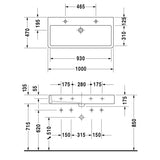 Duravit Håndvaske Duravit Vero håndvask porcelæn med wondergliss 100x47cm