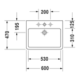 Duravit Håndvaske Duravit Vero håndvask porcelæn med Wondergliss 60x47cm