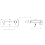 EqiWater Udebruser EqiWater væghængt udendørsbruser - rustfrit stål
