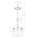EqiWater Udebruser EqiWater væghængt udendørsbruser - rustfrit stål