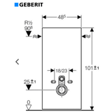 Geberit Cisterne Geberit Monolith cisterne til væghængt skål, hvidt poleret glas med børstede alu sider
