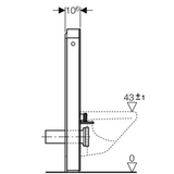 Geberit Cisterne Geberit Monolith cisterne til væghængt skål, hvidt poleret glas med børstede alu sider