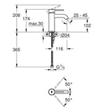 Grohe Håndvaskarmatur Grohe Essence New S size håndvaskarmatur u/bundventil, børstet warm sunset