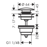 Hansgrohe Tilbehør til badeværelse Hansgrohe bundventil - mat sort