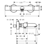 Hansgrohe Kararmatur Hansgrohe Ecostat Comfort kar- og brusetermostat - børstet bronze