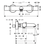 Hansgrohe Kararmatur Hansgrohe Ecostat Comfort kar- og brusetermostat - mat sort