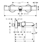 Hansgrohe Kararmatur Hansgrohe Ecostat Comfort kar- og brusetermostat - poleret guld optik