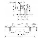 Hansgrohe Brusearmatur Hansgrohe Ecostat Comfort termostatarmatur - børstet bronze