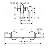 Hansgrohe Brusearmatur Hansgrohe Ecostat Comfort termostatarmatur - mat hvid