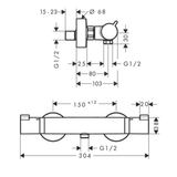 Hansgrohe Brusearmatur Hansgrohe Ecostat Comfort termostatarmatur - mat sort