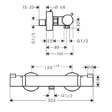 Hansgrohe Brusearmatur Hansgrohe Ecostat Comfort termostatarmatur - poleret guld-optik